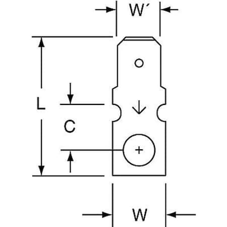 3M Male Disconnect, Bare, PK500 MA250DM/6RRK