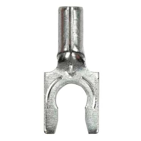 3M Fork Terminal, #6 Stud Size, 18 AWG, 600 V, Bare Insulated, Bare, Crimp Termination Only, 1000 PK MU18-6FLK