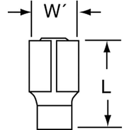 3M Female Flag Discon, Bare, 22-18AWG, PK1000 MU18-187DF/FLAGK
