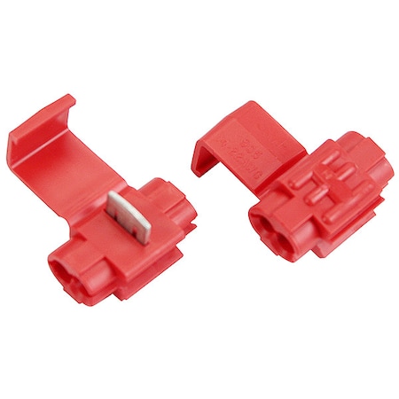 3M Insulation-Displacement Wire Connector, 14 AWG Max, 2 Port, Red, Polypropylene Insulation, 600 V 905-BULK
