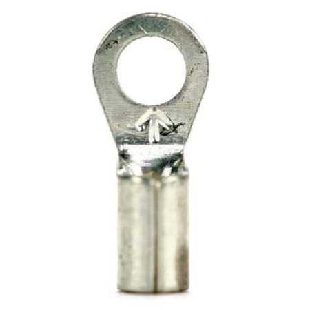 3M Ring Terminal, #6 Stud Size, 14 AWG, 600 V, Bare Insulated, Bare, Crimp Termination Only, 1000 PK MU14-6R/SK