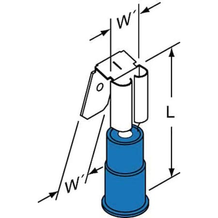 3M Piggyback Disconnect, Blu, 16-14AWG, PK1000 MVU14-250DMFK-A