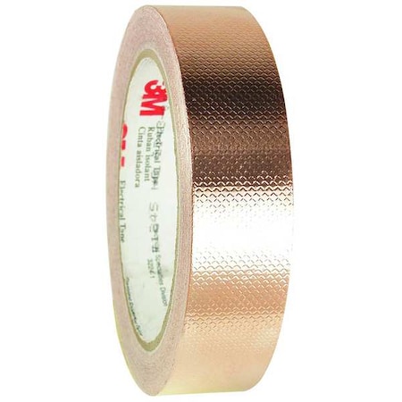 3M ConductiveElectricalTape, Bwn, 18ydL, PK24 1245, 3/8 in x 18 yd