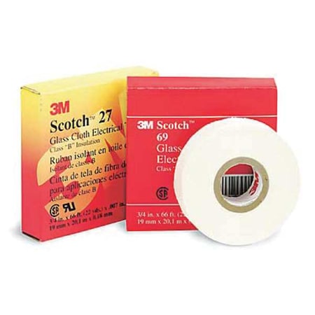 3M Cloth Tape, 1/4 In x 60 yd, 0.7 mil, White 27 1/4 | Zoro