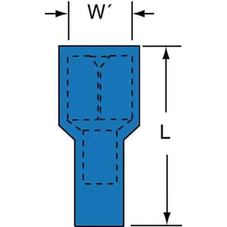 3M Female Disconnect, Blue, 16-14AWG, PK1000 MNG14-250DFIK