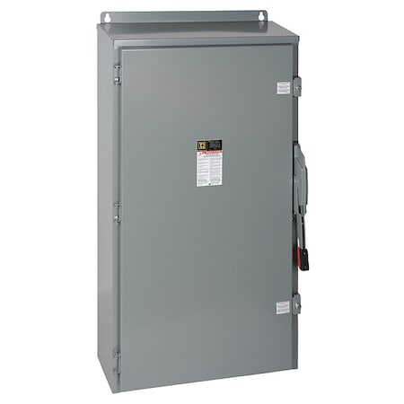 Square D Fusible, Safety Switch, Heavy Duty, 600 V, 3PST H365NAWK