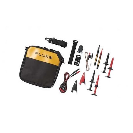 Fluke EUR Industrial Master Test Lead Set and Case, CAT III 1000V, CAT IV 600V, 4 ft. 11", Black, Red TLK289