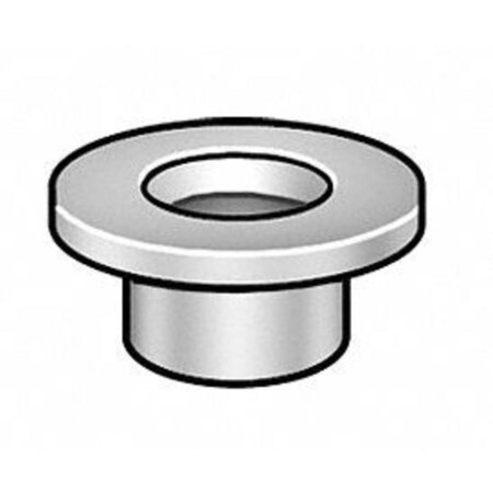 Zoro Select Shoulder Washer, Fits Bolt Size 3/8 in Nylon 6/6, Natural Finish, 400 PK 24SW0375