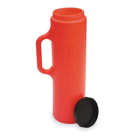 Zoro Select Nonspike Flare Case, Red, Polypropylene, 18 in Length, Screw-On Cap 95-07-004