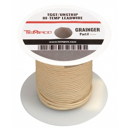 TEMPCO High temp Lead Wire, 10 Ga, Max Temp 482 F LDWR-1050