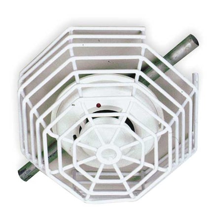 Safety Technology International Smoke Detector Guard, Steel, Surface Mount, 8 1/4 in W x 8 1/4 in H x 4 1/4 in D, White STI-9602