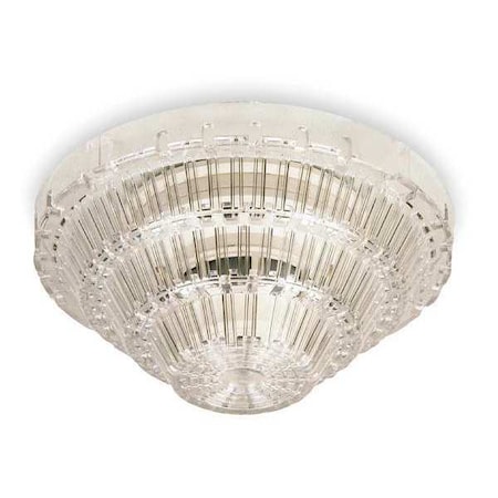 Safety Technology International Smoke Detector Guard, Polycarbonate, Flush Mount, 9 in W x 9 in H x 3 3/4 in D, Clear STI-8100