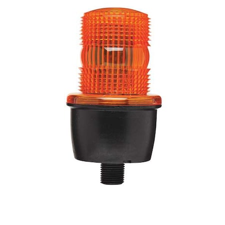 Federal Signal Warning Light, Amber, Steady Burn LED, 24V DC, Not Applicable FPM, 3 1/8 in Dia., (F) 1/2 in NPT LP3PL-024A