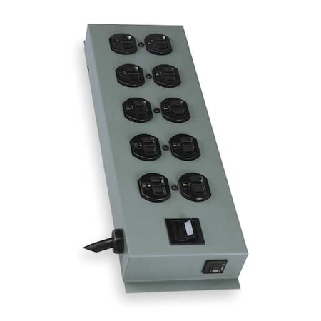 Tripp Lite Power Strip, Surge, 5-15R, 5-15P, 15 ft., Black UL800CB-15