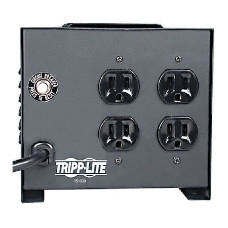 Tripp Lite Isolation Transformer, 1 kVA, 120V AC, 120V AC IS-1000