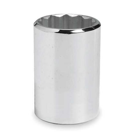 Proto 1/2 in Drive, 9mm Metric Socket, 12 Points, Steel, Chrome, 9 mm J5409M