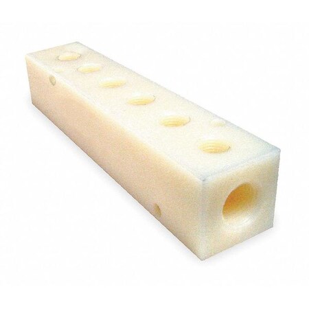 Pneumadyne Manifold, Plastic, Nylon, NPT, 5-5/8 In. L M20-250-6-NYN