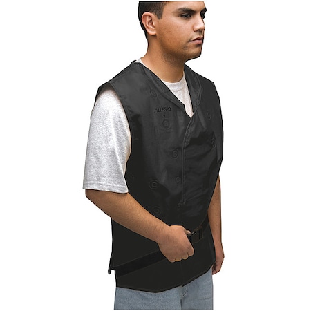 Allegro Industries Vortex Cooling Vest, PVA, Compressed Air, Continuous Max Cooling Time, Hook-and-Loop Closure, Black 8300L