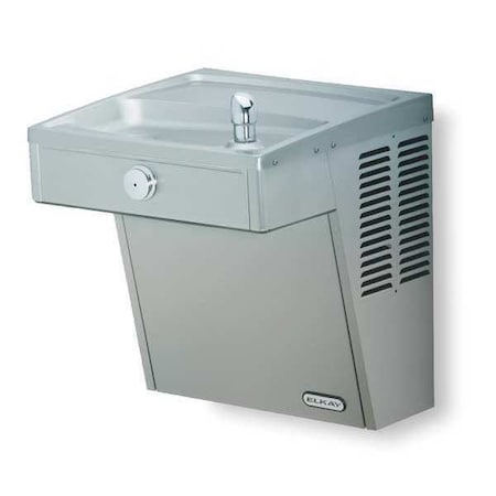 Elkay On-Wall Single Drinking Fountain, 1 Level, 18 1/2 in D, 20 5/8 in H, 18 in W VRC8S