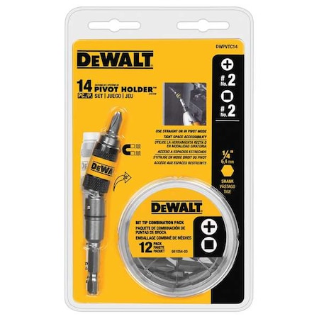 Dewalt 14 Pc. Pivot Holder Set DWPVTC14
