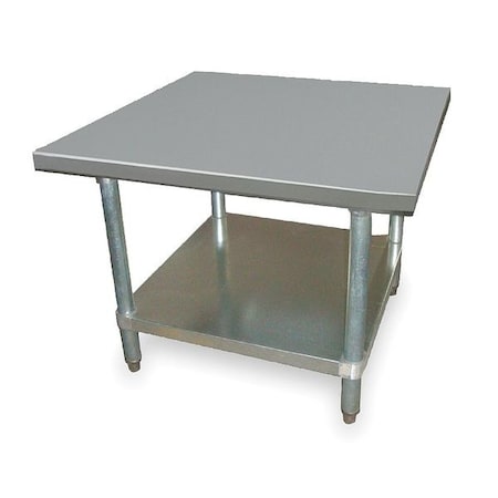 Zoro Select Fixed Work Table, SS, 24" W, 24" D 2KRE3
