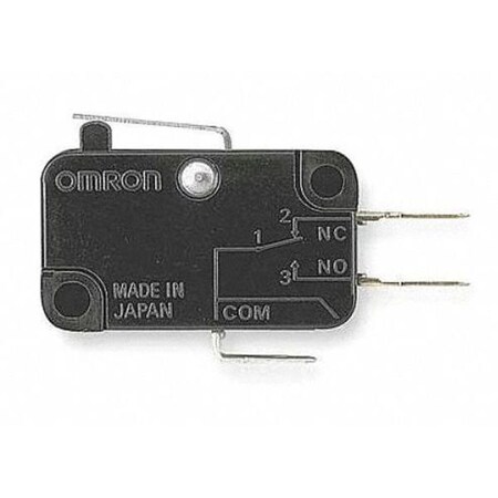 Omron Miniature Snap Action Switch, Hinge, Lever Actuator, SPDT, 15A @ 240V AC Contact Rating V-15G1-1C25-K