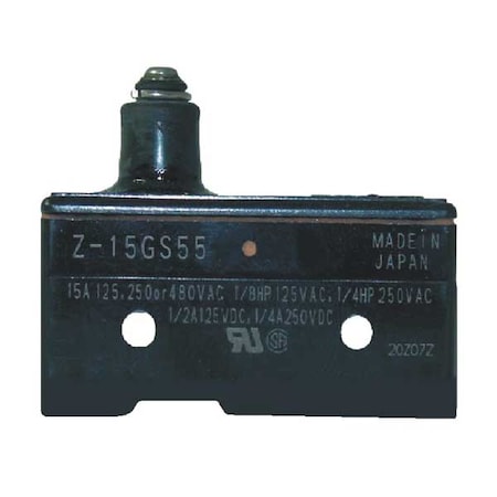 Omron Snap Action Switch, Plunger Actuator, SPDT, 15 A at 480 V AC Contact Rating Z-15GS55