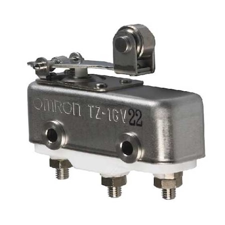 Omron Snap Action Switch, Hinge Roller, Lever, Short Actuator, SPDT, 1 A at 240 V AC Contact Rating TZ-1GV22