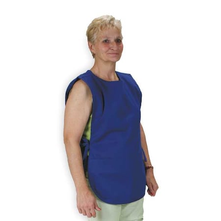 Zoro Select Bib Apron, Blue, 28-3/4In. L, Polyester 2KTJ9