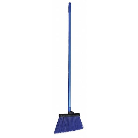 Tough Guy 12 in Sweep Face Angle Broom, Medium, Synthetic, Blue 2KU18