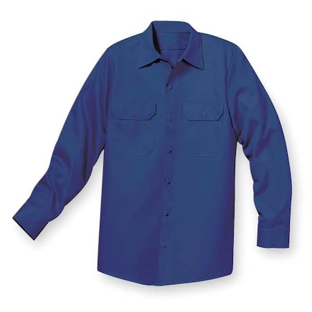Vf Imagewear Men's Long Sleeve Utility Work Shirt, Cotton/Polyester, Button, 2 Pocket(s), Navy, S ST52NV RG S