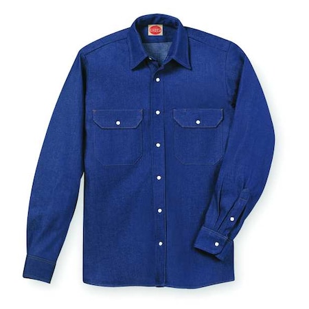 VF IMAGEWEAR Long Sleeved Shirt Wstern, Blue Denim, 100 per Ctn, L SD78DN RG L