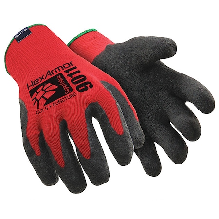 Hexarmor Cut-Resistant Coated Gloves, Cut Level A7 , Dipped , Latex , Rough , L 1 PR 9011-L (9)