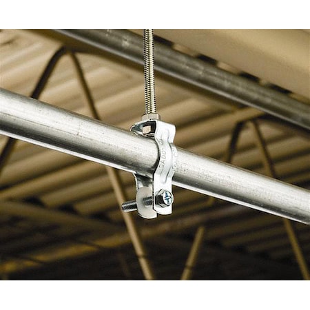Nvent Caddy Clamp, Conduit; EMT; Pipe Use, 1/2 in, Steel, Galvanized CD0B