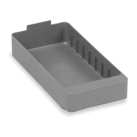 Quantum Storage Systems Drawer Storage Bin, High Impact Polystyrene, Gray, 2 1/8 in H, 5 9/16 in W, 11 5/8 in L QED401GY