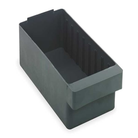 Quantum Storage Systems Gray Drawer Bin, 11-5/8"L x 5-9/16"W x 4-5/8"H QED601GY
