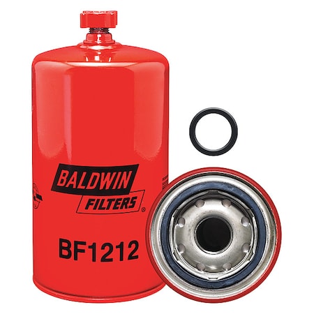 Baldwin Filters Fuel Filter, 7-7/16 x 3-11/16 x 7-7/16 In BF1212