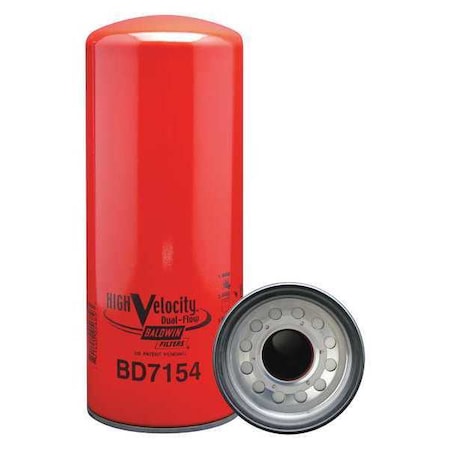 Baldwin Filters Oil Fltr, Spin-On, High Velocity, Dual-Flow BD7154