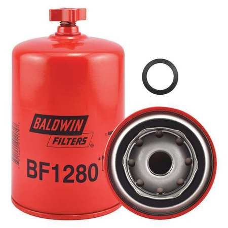BALDWIN FILTERS Fuel Filter, 6-1/4 x 3-11/16 x 6-1/4 In BF1280
