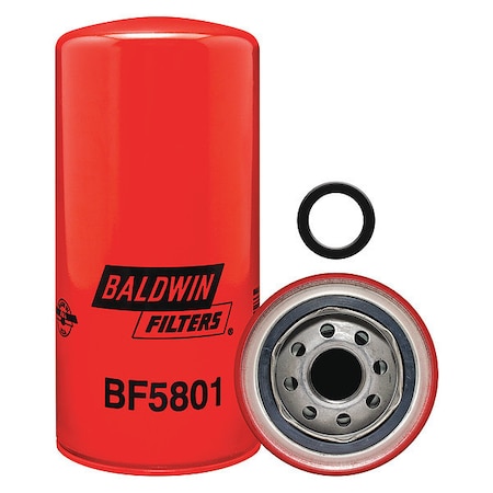BALDWIN FILTERS Fuel Filter, 8-1/32 x 3-11/16 x 8-1/32 In BF5801
