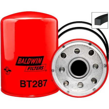 Baldwin Filters Oil Filter, Hydraulic Fluid, 1 1/2 in-16 Thread Size, Spin-On, 5 1/32 in Outside Dia BT287