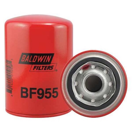 BALDWIN FILTERS Fuel Filter, 5-3/8 x 3-11/16 x 5-3/8 In BF955