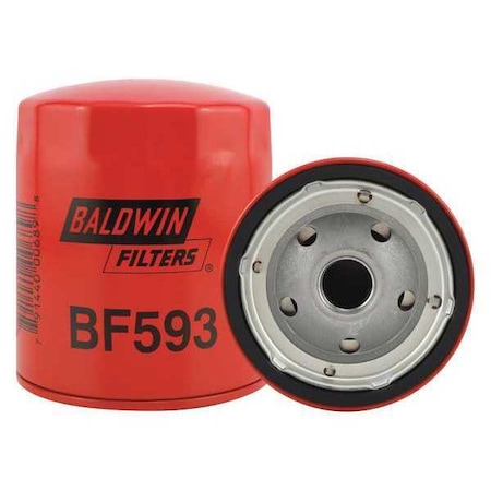 BALDWIN FILTERS Fuel Filter, 4-13/32x3-23/32x4-13/32 In BF593