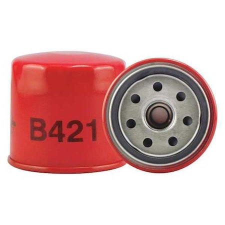 BALDWIN FILTERS Oil Filter, Spin-On, 2-27/32"x3"x2-27/32" B421