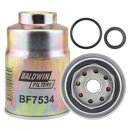 BALDWIN FILTERS Fuel Filter, 5-7/16 x 3-9/16 x 5-7/16 In BF7534