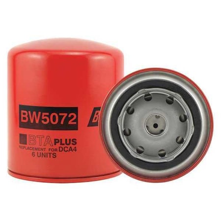 Baldwin Filters Coolant Filter, 3-11/16 x 4-3/8 In BW5072
