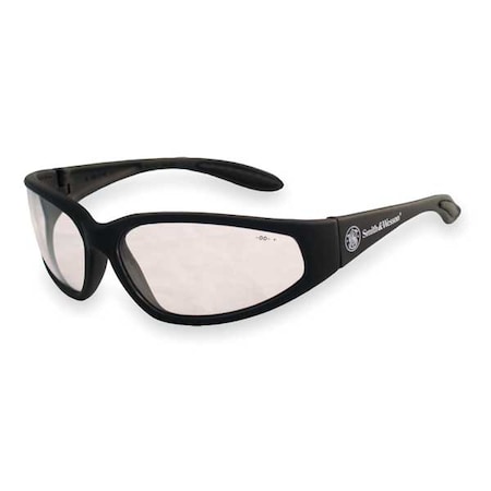 Smith & Wesson 38 Special, Safety Glasses, Scratch-Resistant, Clear Lens, Black Frame, Full-Frame 19856