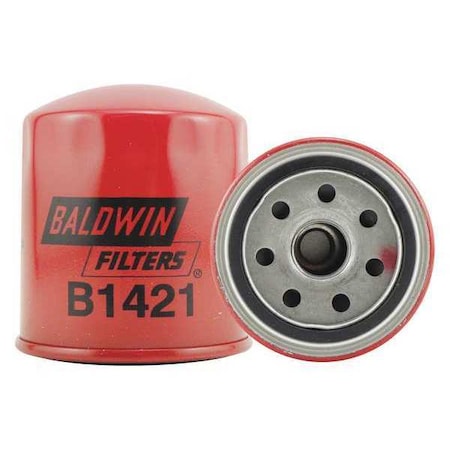 Baldwin Filters Oil Fltr, Spin-On, 3-7/16"x3-1/32"x3-7/16" B1421