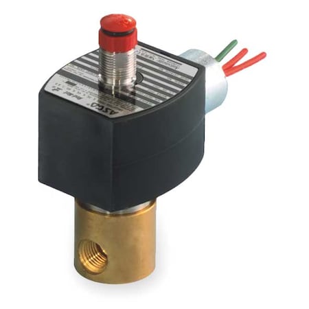 Asco Solenoid Valve, 3-Way, 2-Position, Configurable, 1/4 in Pipe Size, 12V DC, Moderate Flow, NBR EF8314G301
