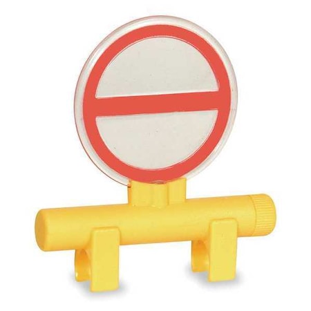 Zoro Select Door Barricade LED Light, Plastic, 5 in Height, 1 in Length, 0.08 lb, Yellow 2LEB7